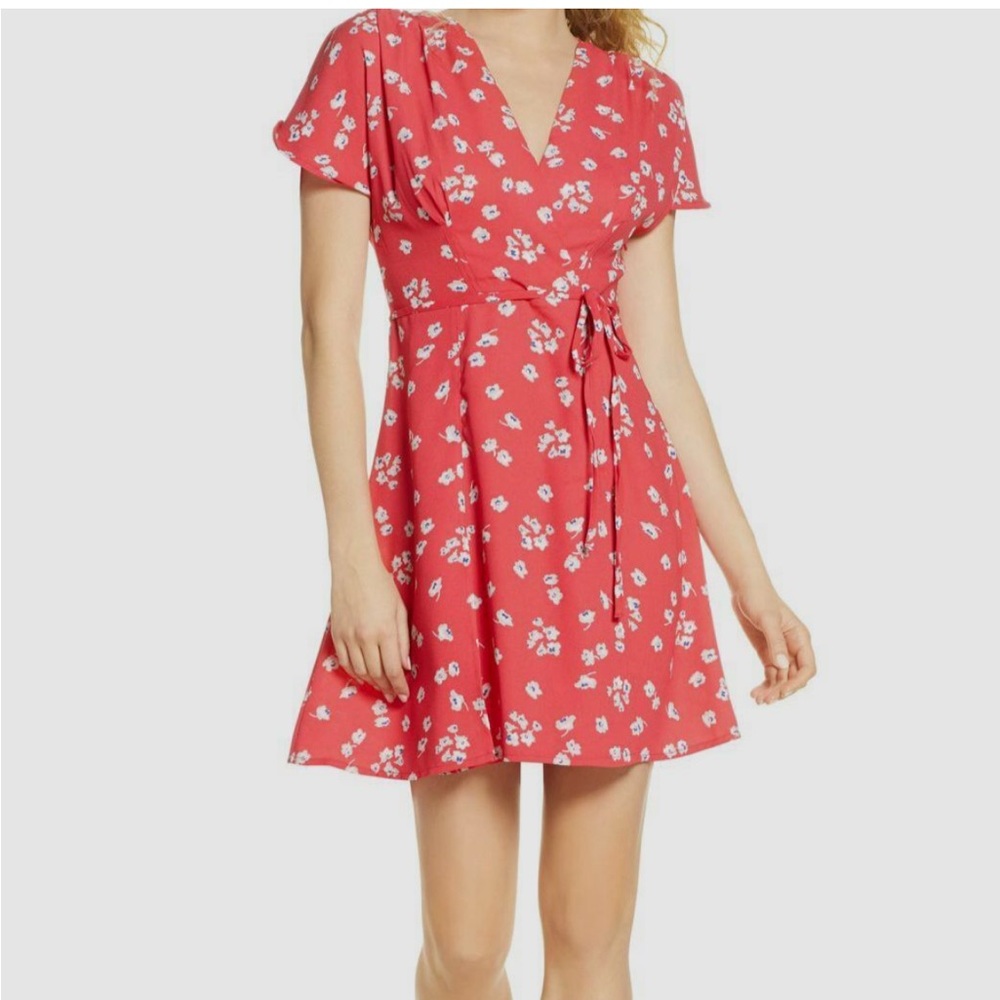 French Connection Floral Wrap Dress. Size 8